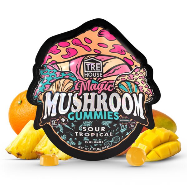 TreHouse Sour Tropical Magic Mushroom Gummies